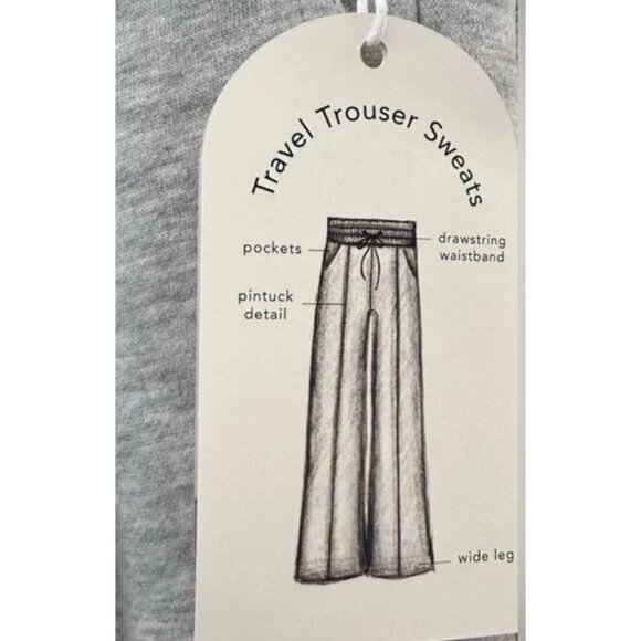 NWT Blogilates Women's Travel Trouser High-Rise Wide Leg Sweatpants Grey Small - Picture 6 of 9